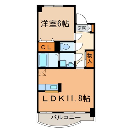 アンソレイエ勝川の物件間取画像